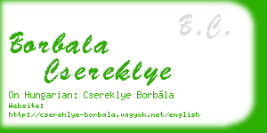 borbala csereklye business card